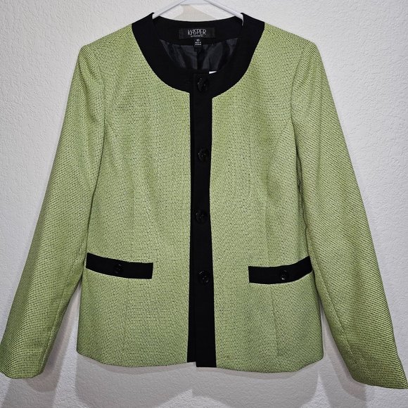Kasper Blazer Jacket Woman's Size 10 Green - Picture 1 of 6